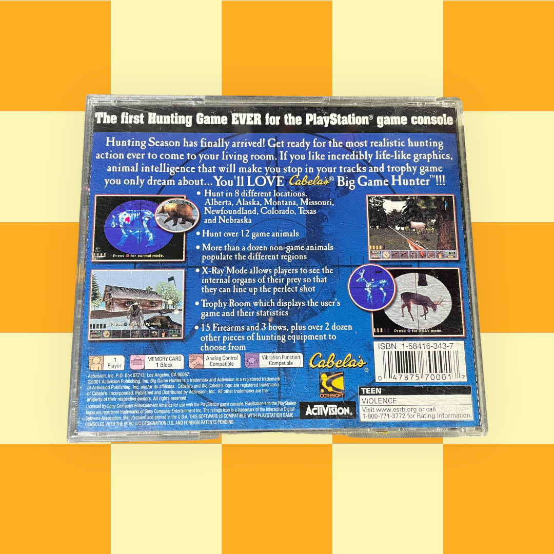 Cabela's Big Game Hunter: Ultimate Challenge (Sony PlayStation, 2001)