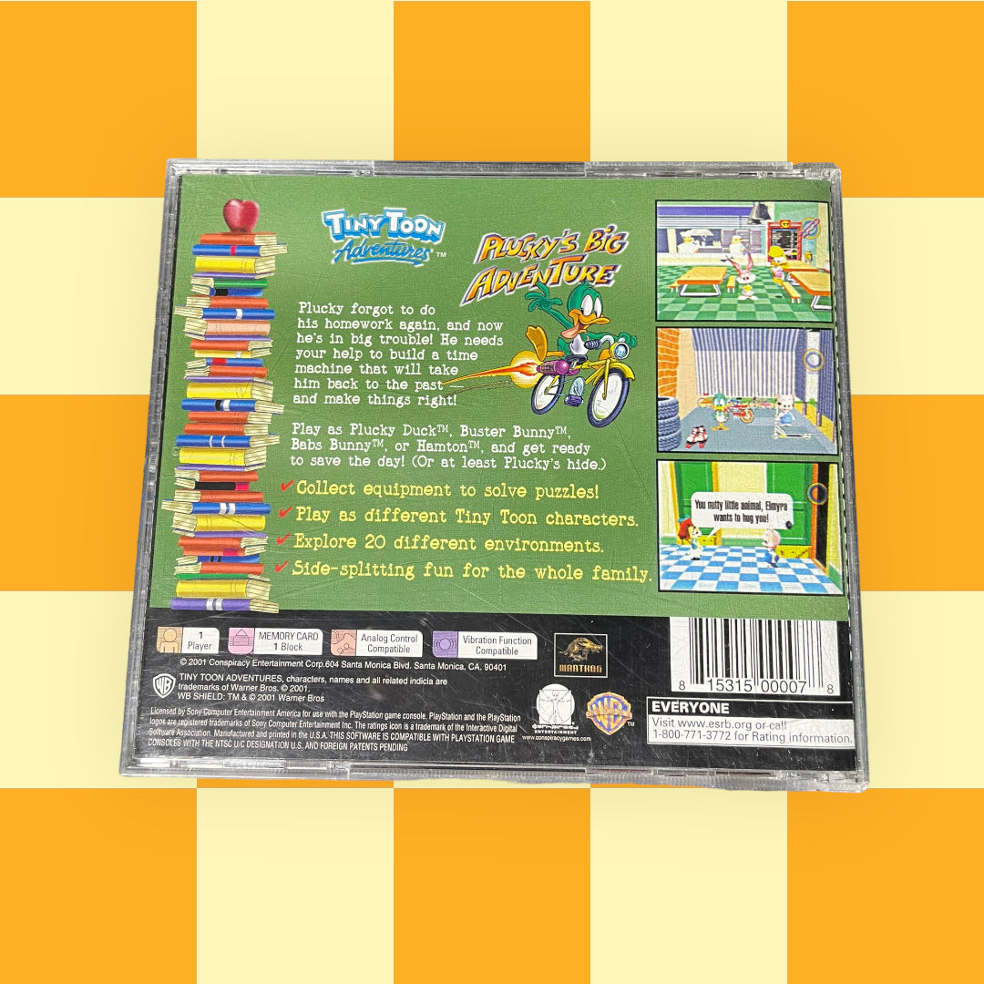 Tiny Toon Adventures: Plucky's Big Adventure (Sony PlayStation, 2001)