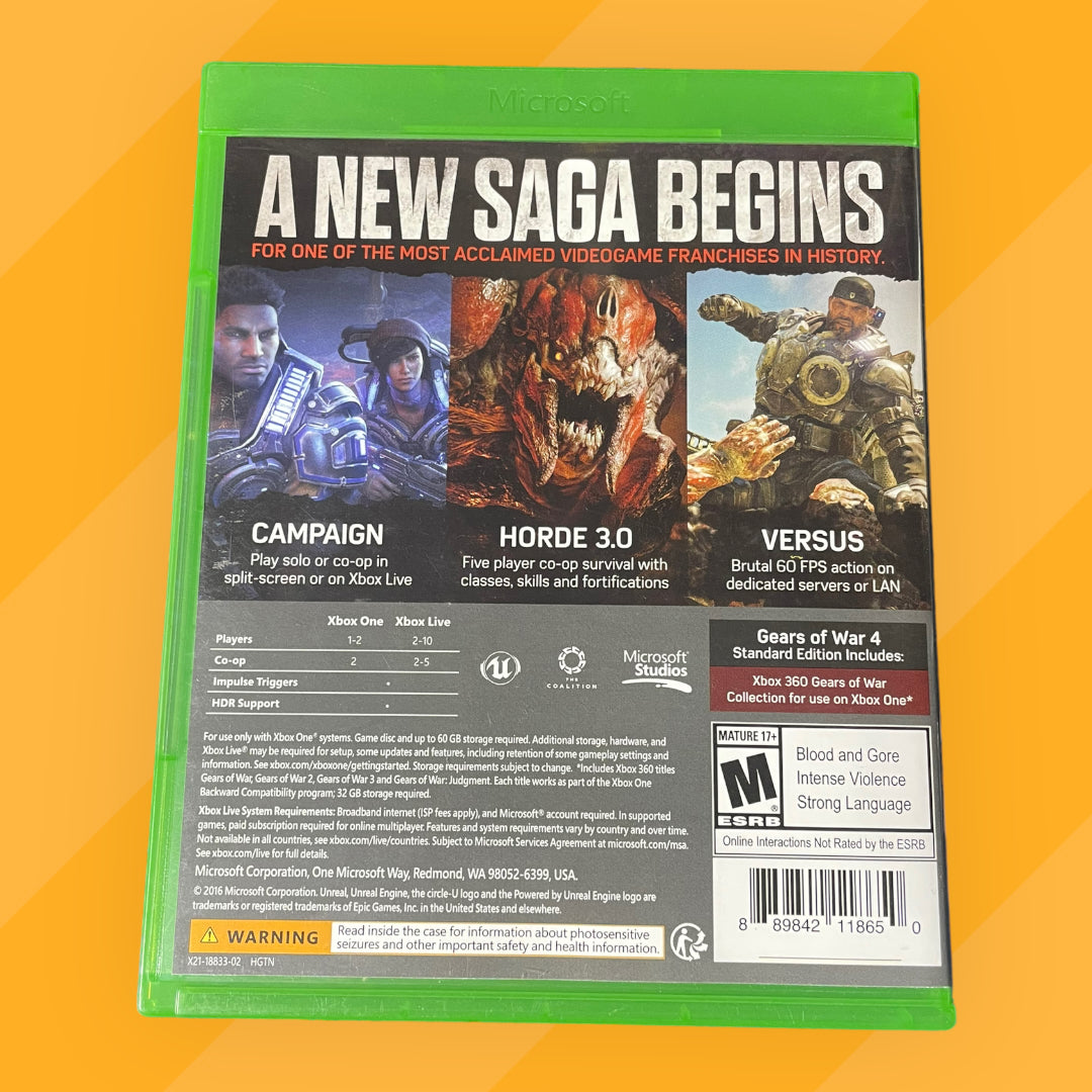 Gears of War 4 (Microsoft Xbox One, 2016)