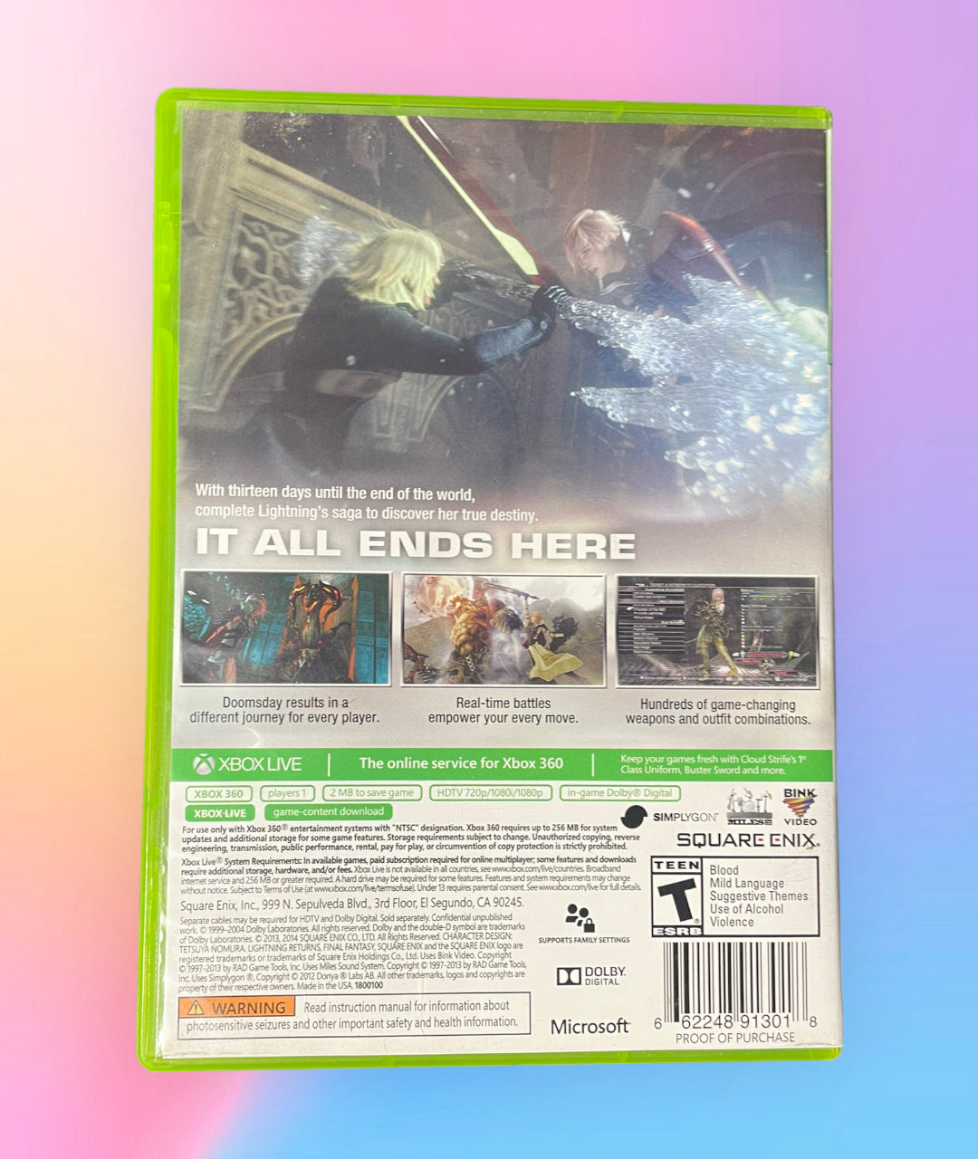 Lightning Returns: Final Fantasy XIII (Microsoft Xbox 360, 2014)