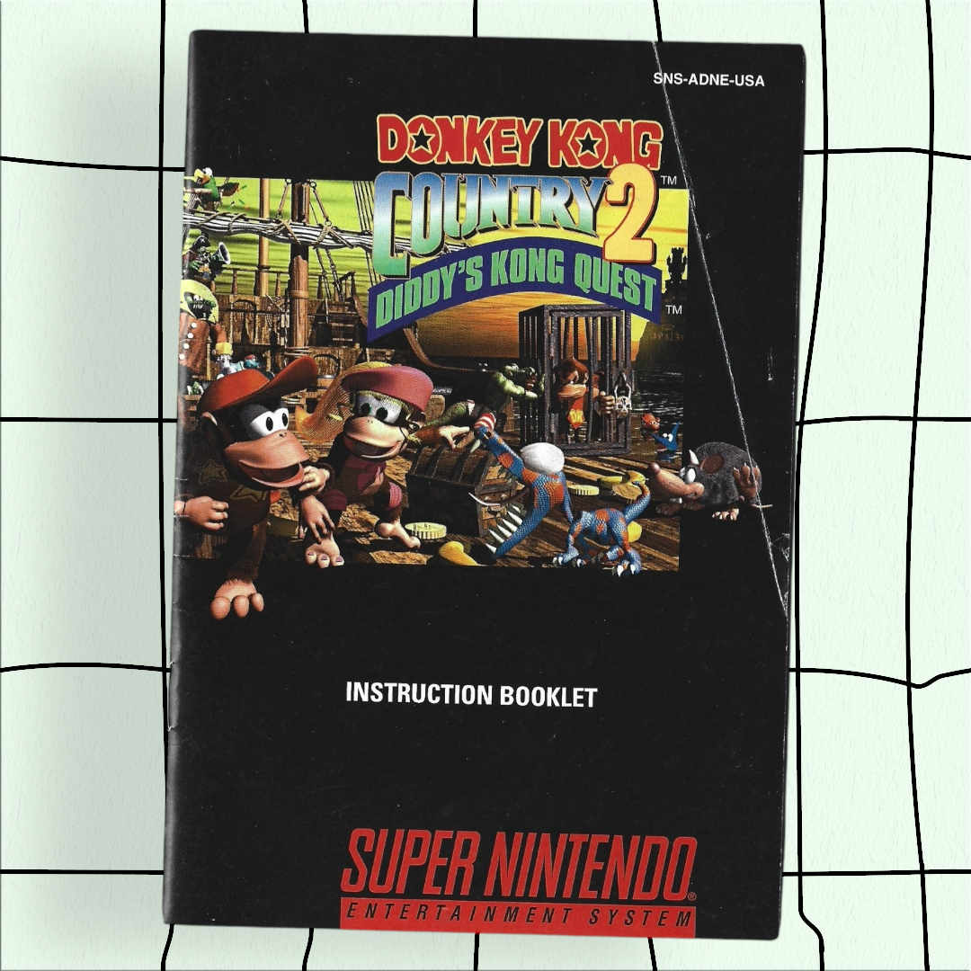 Donkey Kong Country 2: Diddy's Kong Quest Manual (Super Nintendo Entertainment System, 1995)