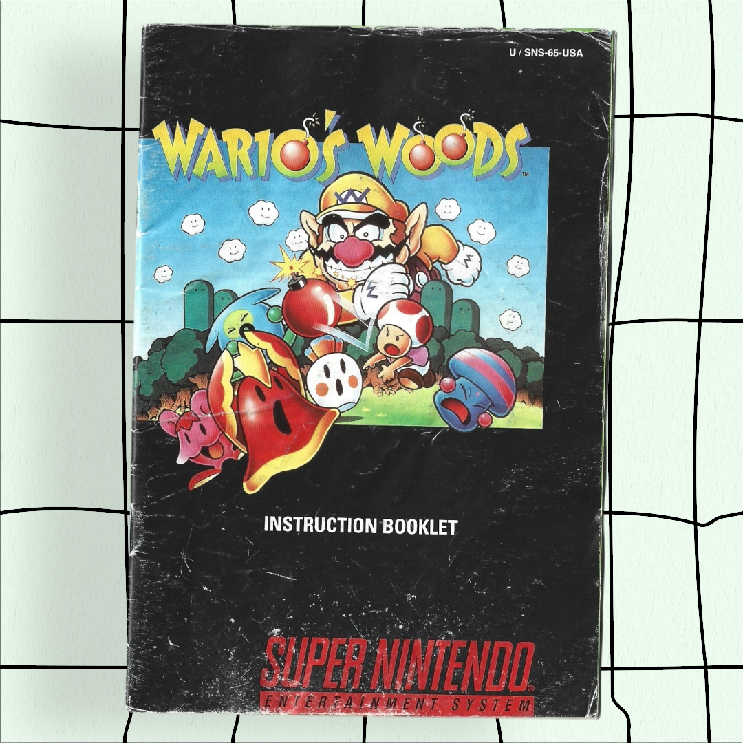Wario's Woods Manual (Super Nintendo Entertainment System, 1994)