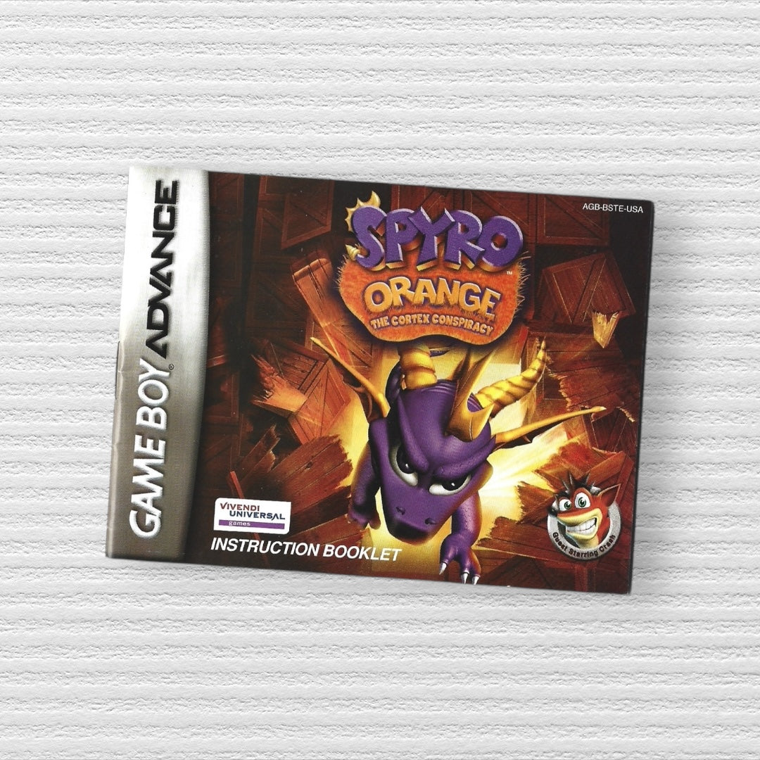 Spyro Orange: The Cortex Conspiracy Manual (Nintendo Game Boy Advance, 2004)