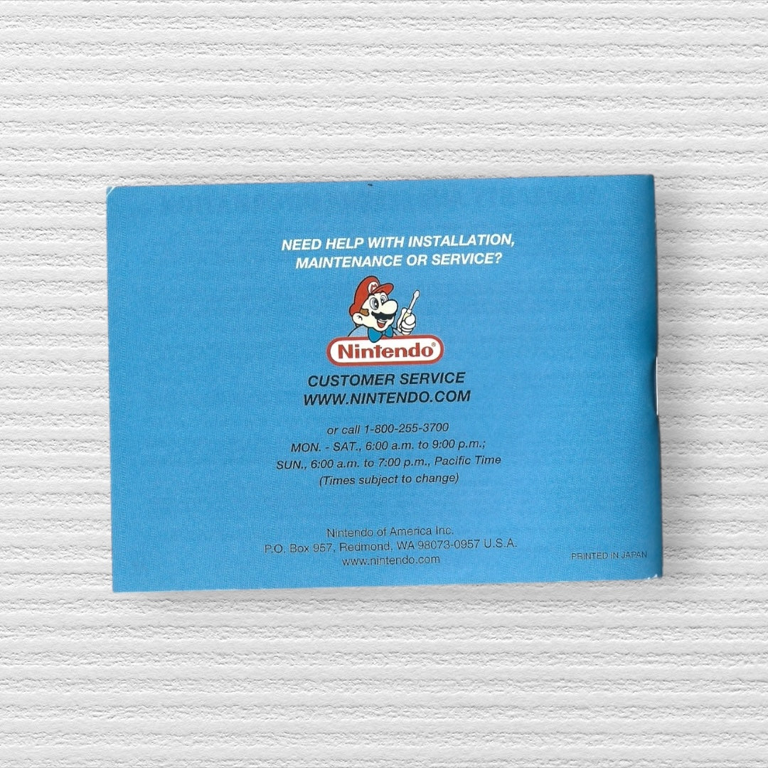 Super Mario Advance Manual (Nintendo Game Boy Advance, 2001)