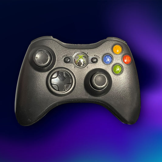 Wireless Microsoft Xbox 360 Controller - Black (Microsoft Xbox 360, 2005)