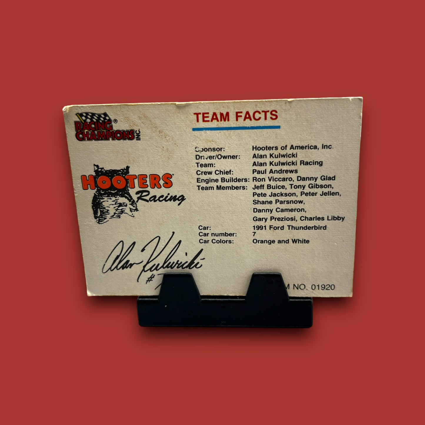Racing Champions NASCAR: #7 Alan Kulwicki (Racing Champions Inc. 1992)