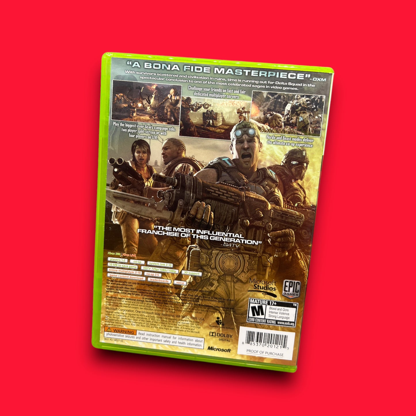 Gears of War 3 (Microsoft Xbox 360, 2011)