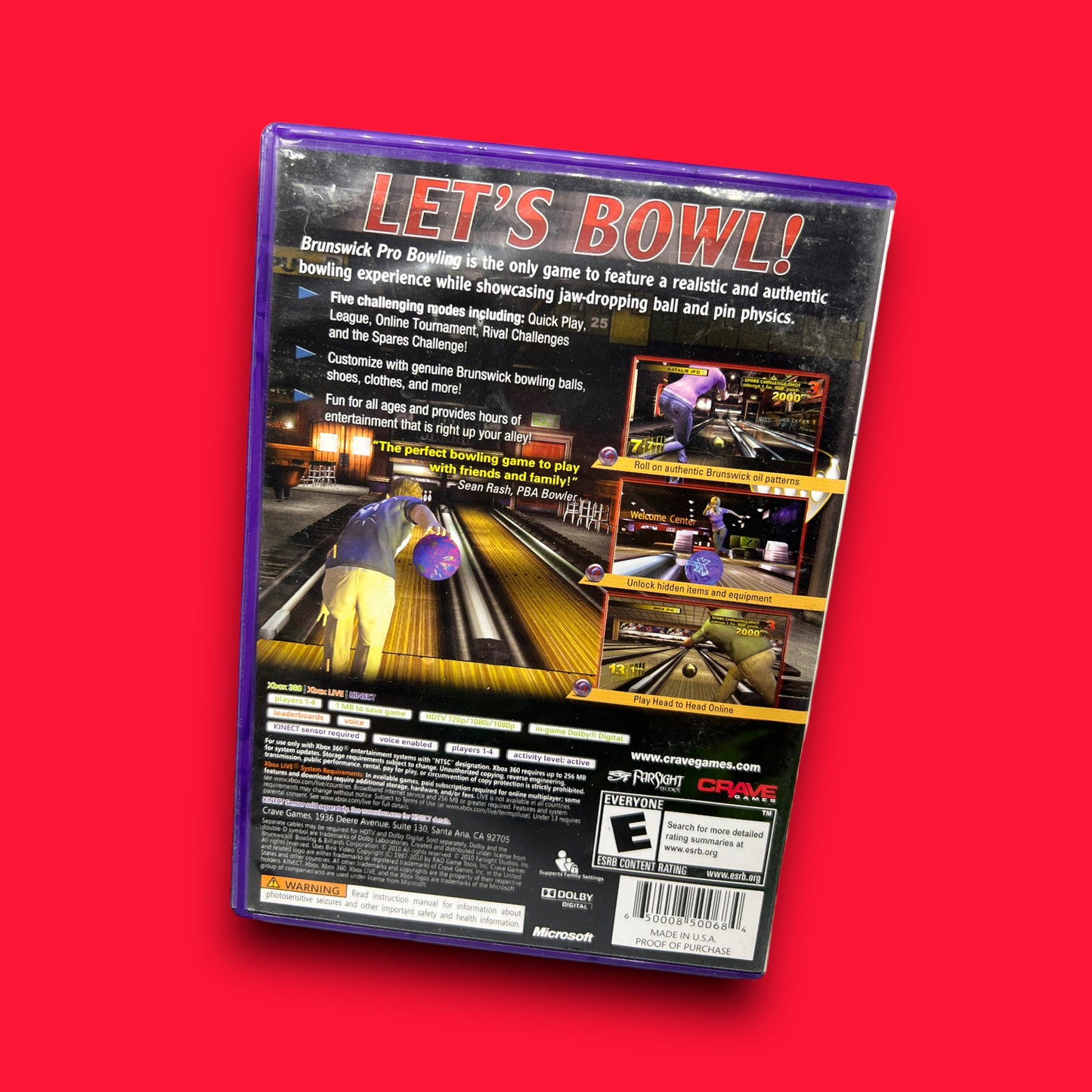 Brunswick Pro Bowling (Microsoft Xbox 360, 2010)