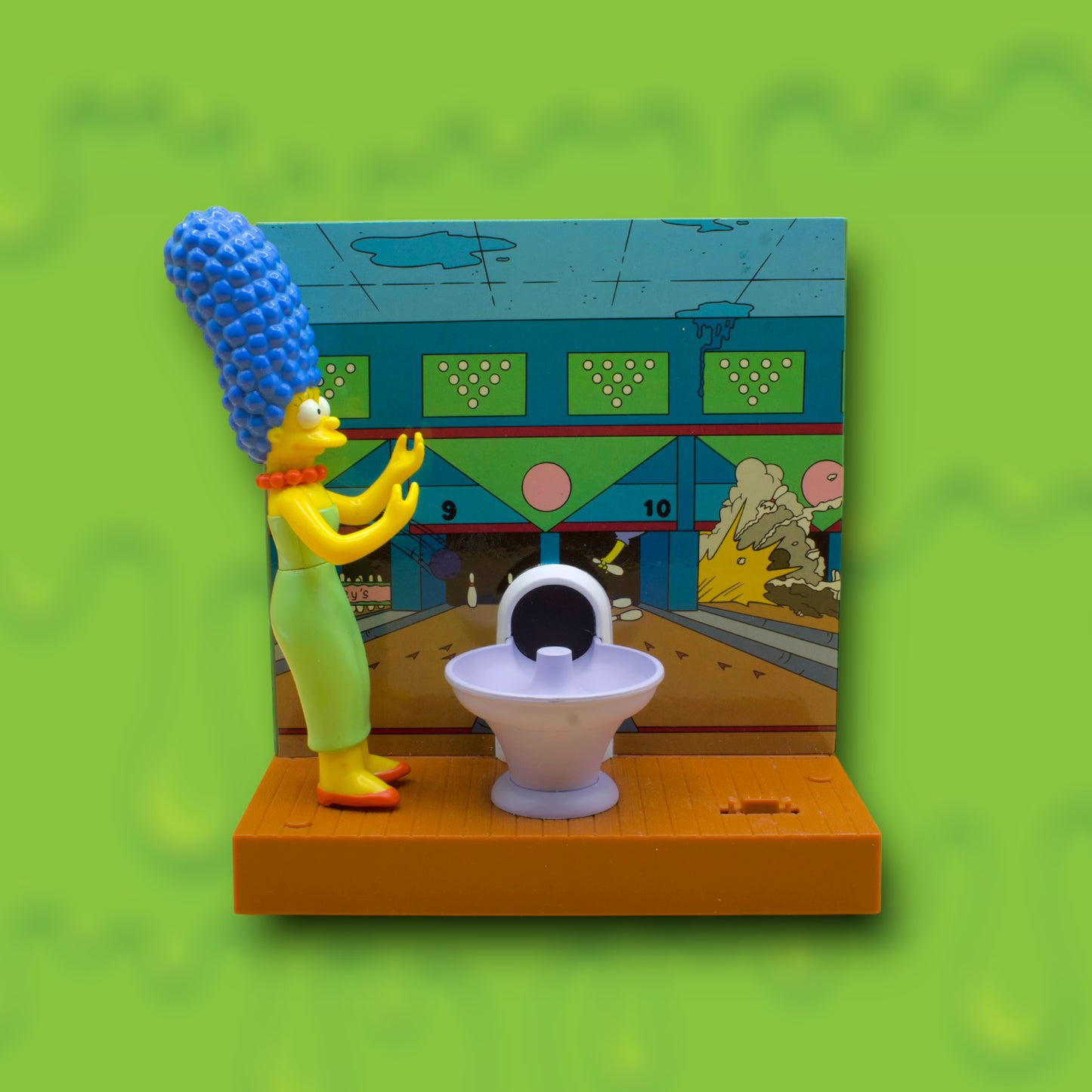 The World of Springfield Toys R Us Exclusive Playset - Barney's Bowlarama With Bowling Marge (Playmates, 2002)