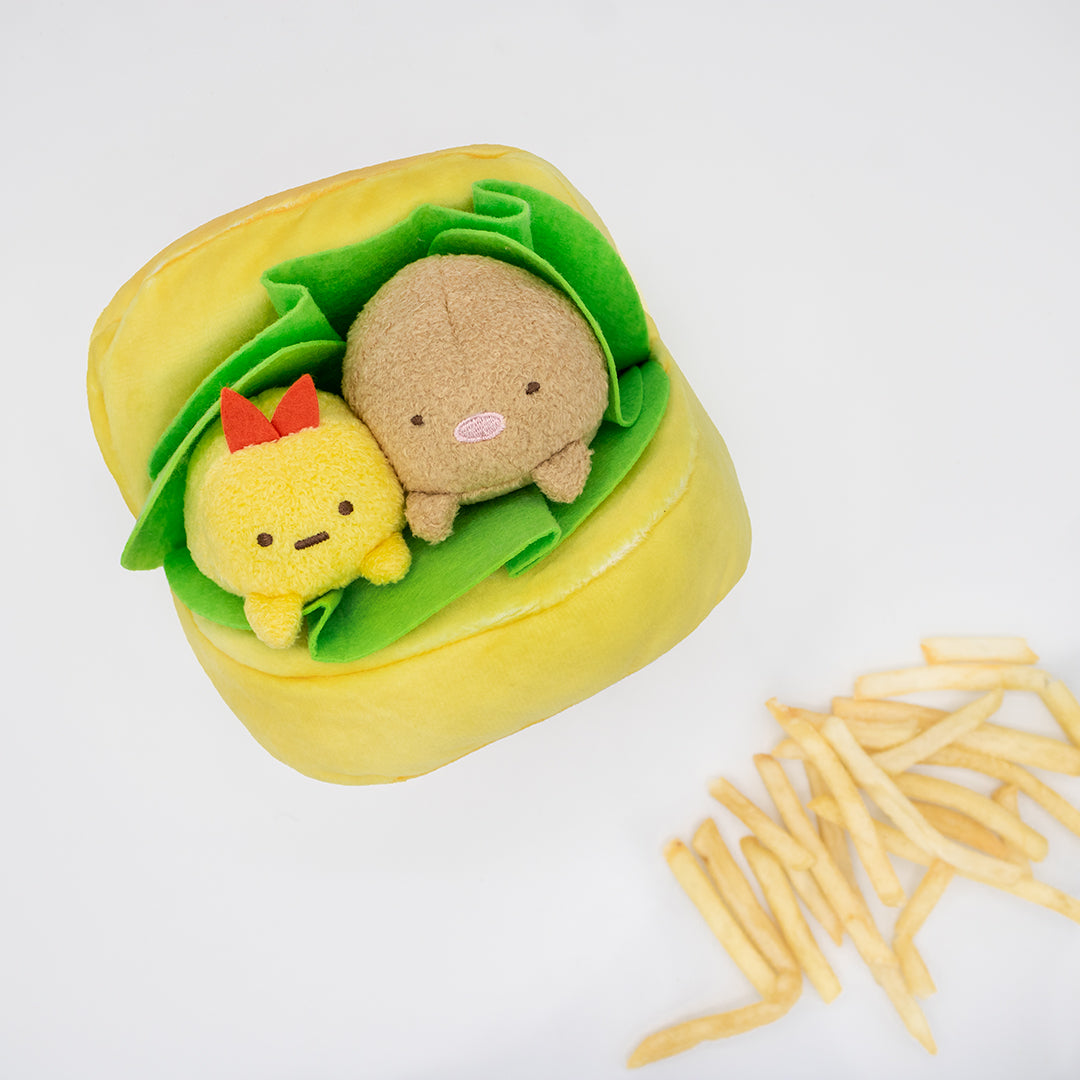 Sumikkogurashi Original Tonkatsu and Ebi Sandwich Plush (San-X)