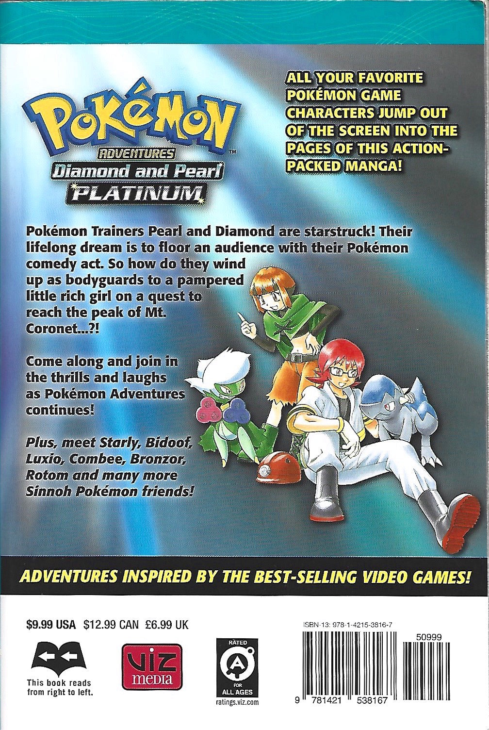 Pokémon Adventures: Diamond and Pearl/Platinum, Vol. 1 (Viz Media, 2011)