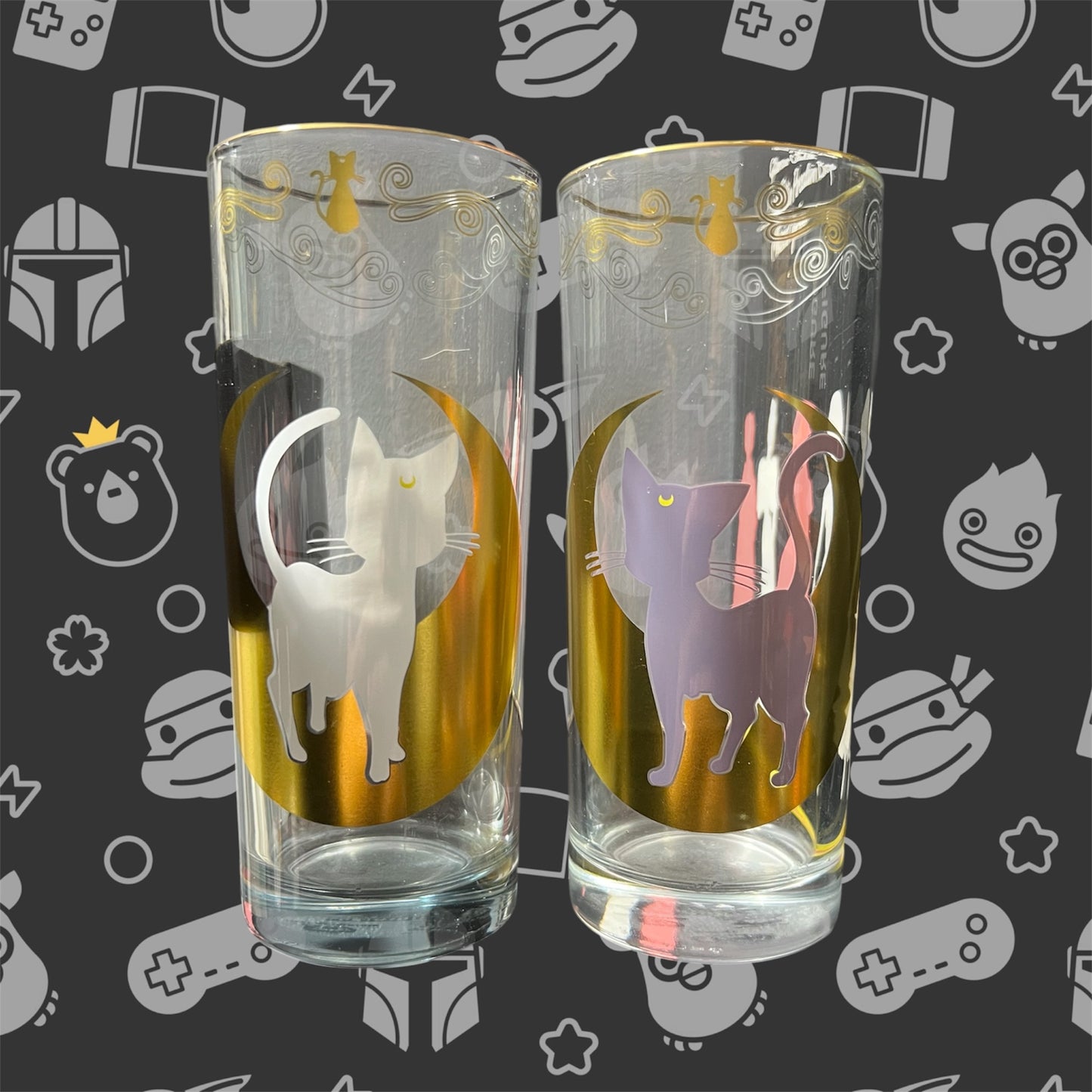 Sailor Moon Luna & Artemis 2 Pack Pint Glasses (GameStop, 2021)