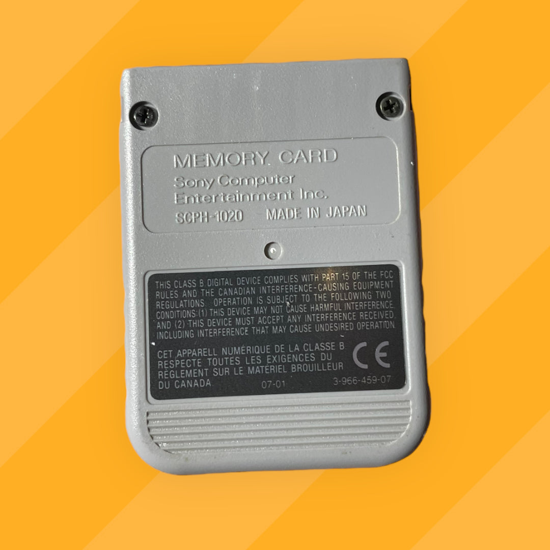 Sony PlayStation Official Memory Card (Sony Computer Entertainment, 1995)