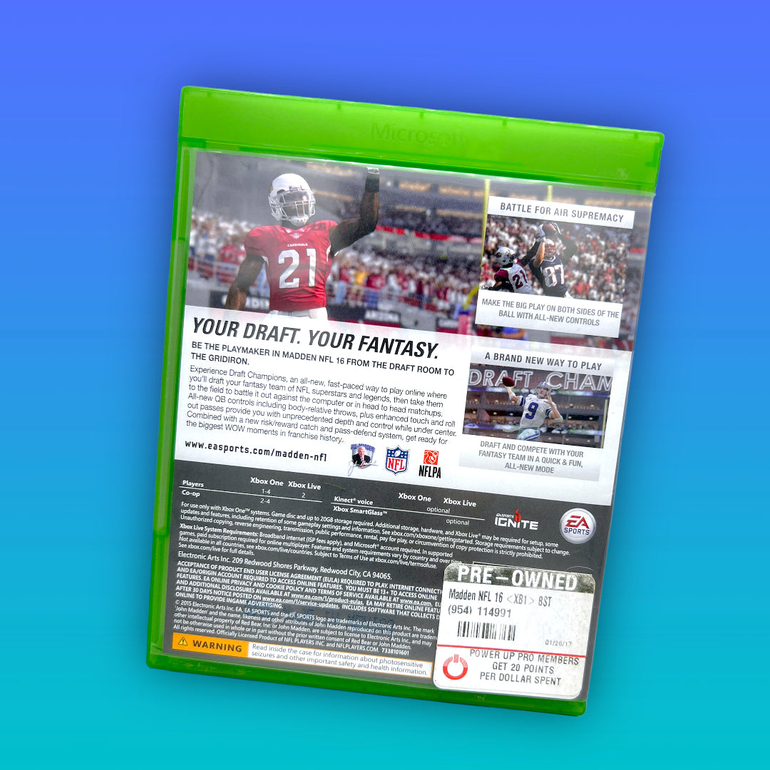 Madden NFL 16 (Microsoft Xbox One, 2015)