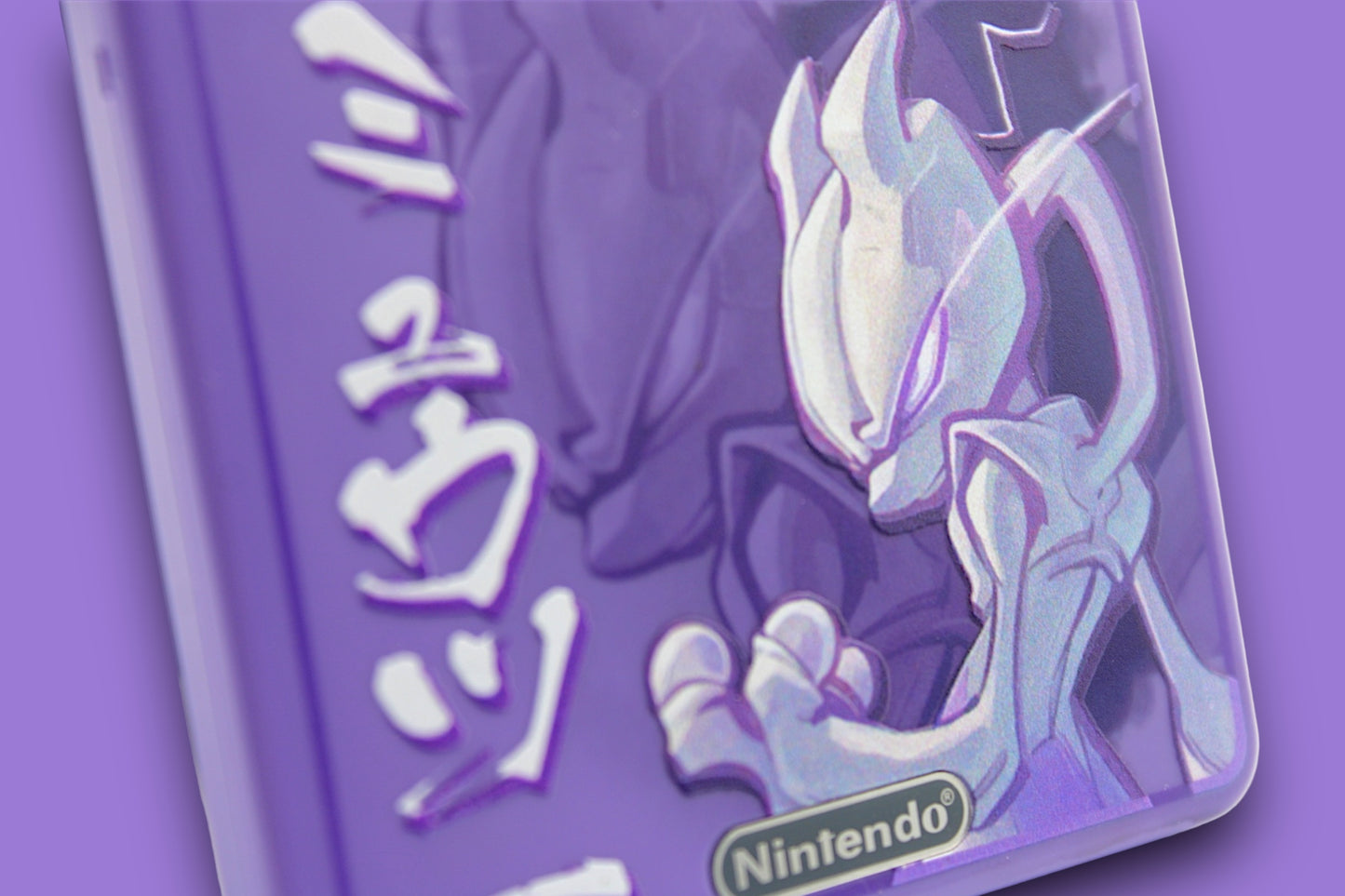 Mewtwo themed Game Boy Advance SP W/ IPS Screen V3