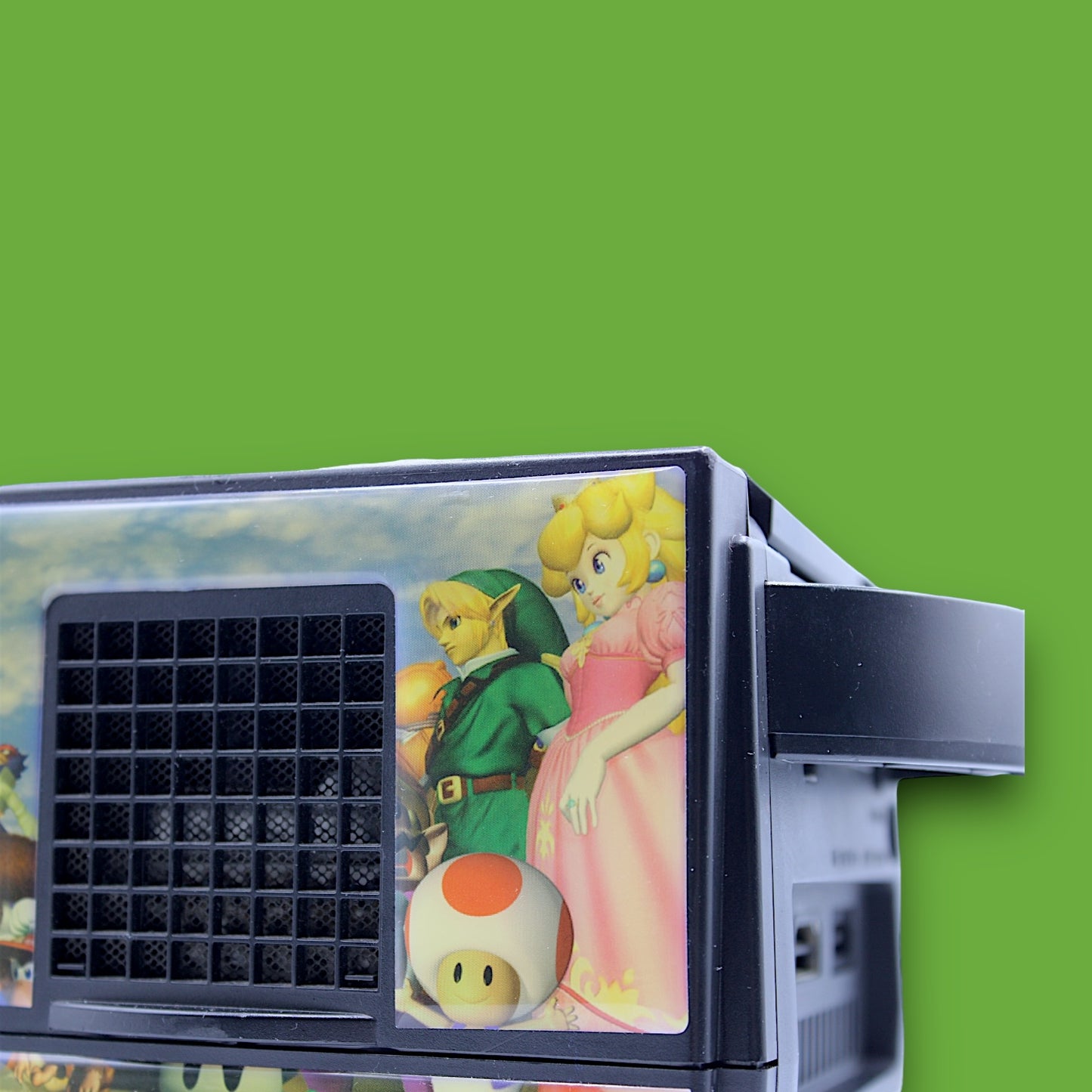 Super Smash Bros Skin - Xeno Chip Modded Nintendo GameCube W/ Game Boy Player & 32GB Micro SD Card Bundle