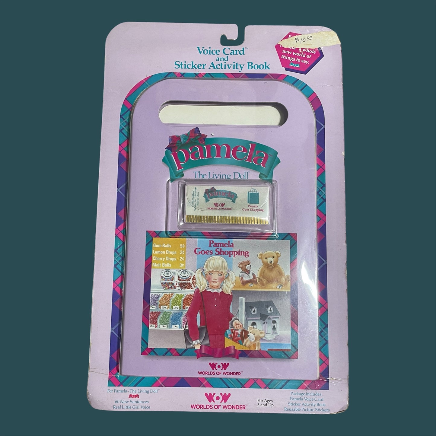Pamela the Living Doll: Pamela Goes Shopping - Voice Card & Sticker Activity Book (Worlds of Wonder, 1986)
