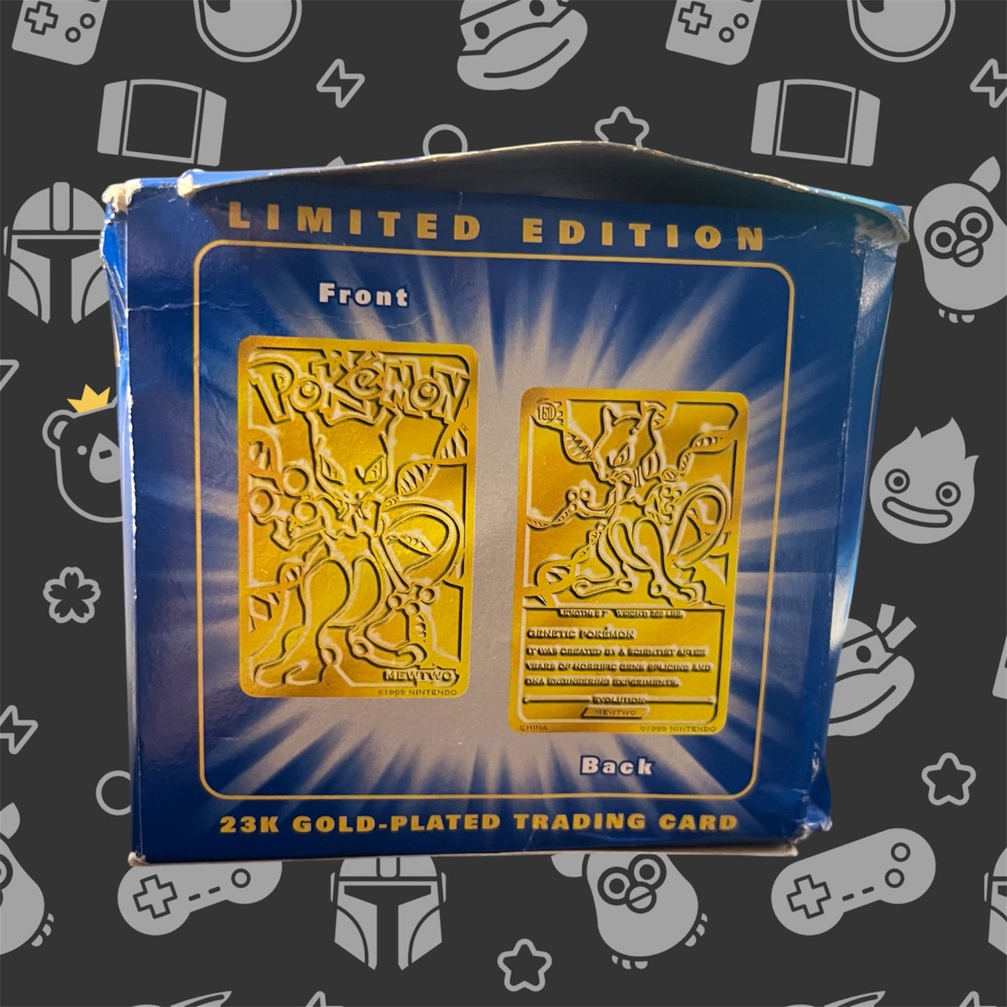 Pokemon 23K Gold-Plated Mewtwo Trading Card - Limited Edition (Burger King, 1999)