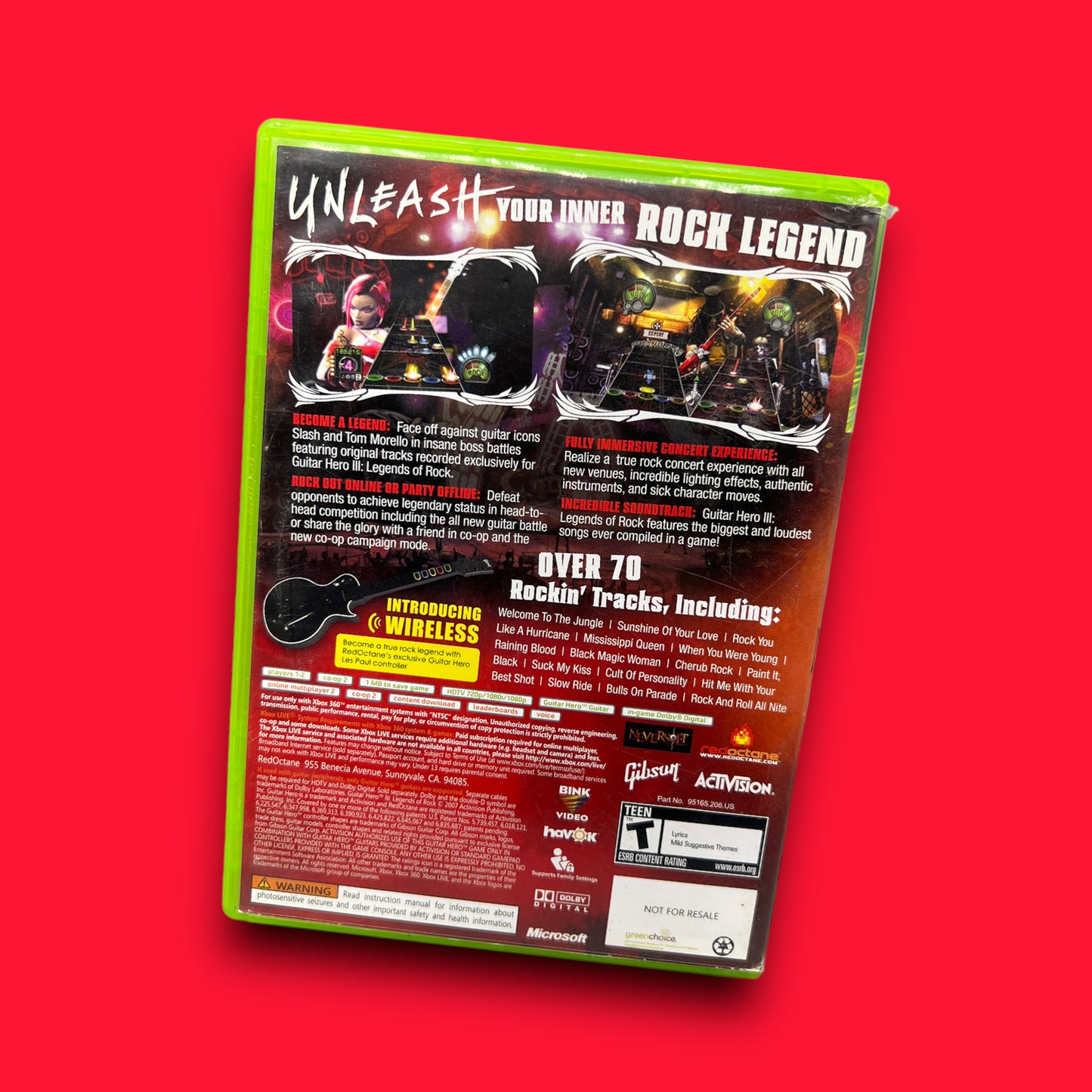 Guitar Hero III: Legends of Rock (Microsoft Xbox 360, 2007)