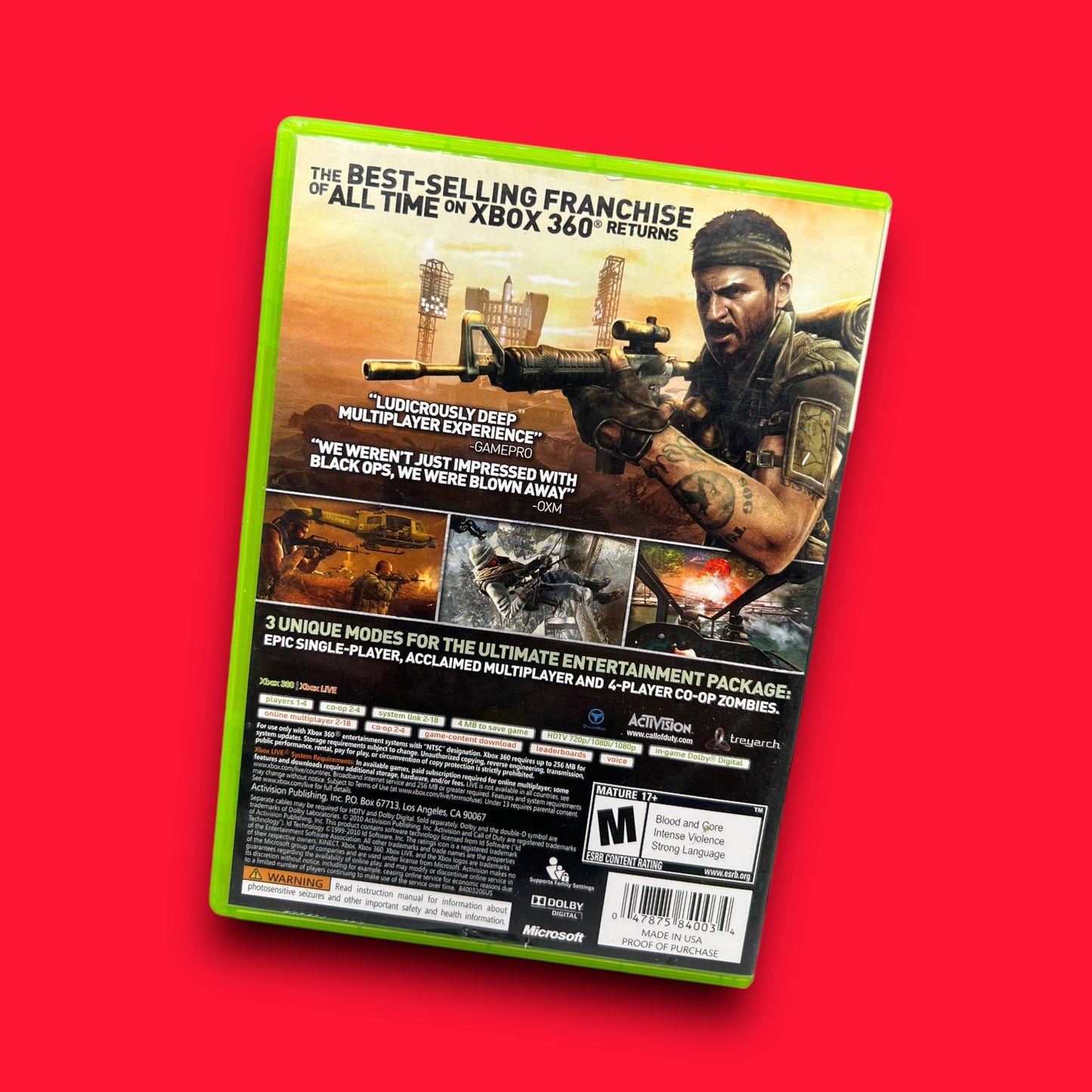 Call of Duty: Black Ops (Microsoft Xbox 360, 2010)
