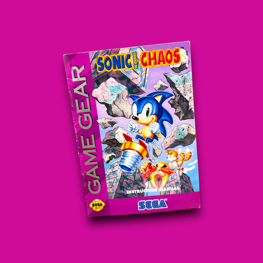 Sonic Chaos Manual (Sega Game Gear, 1993)