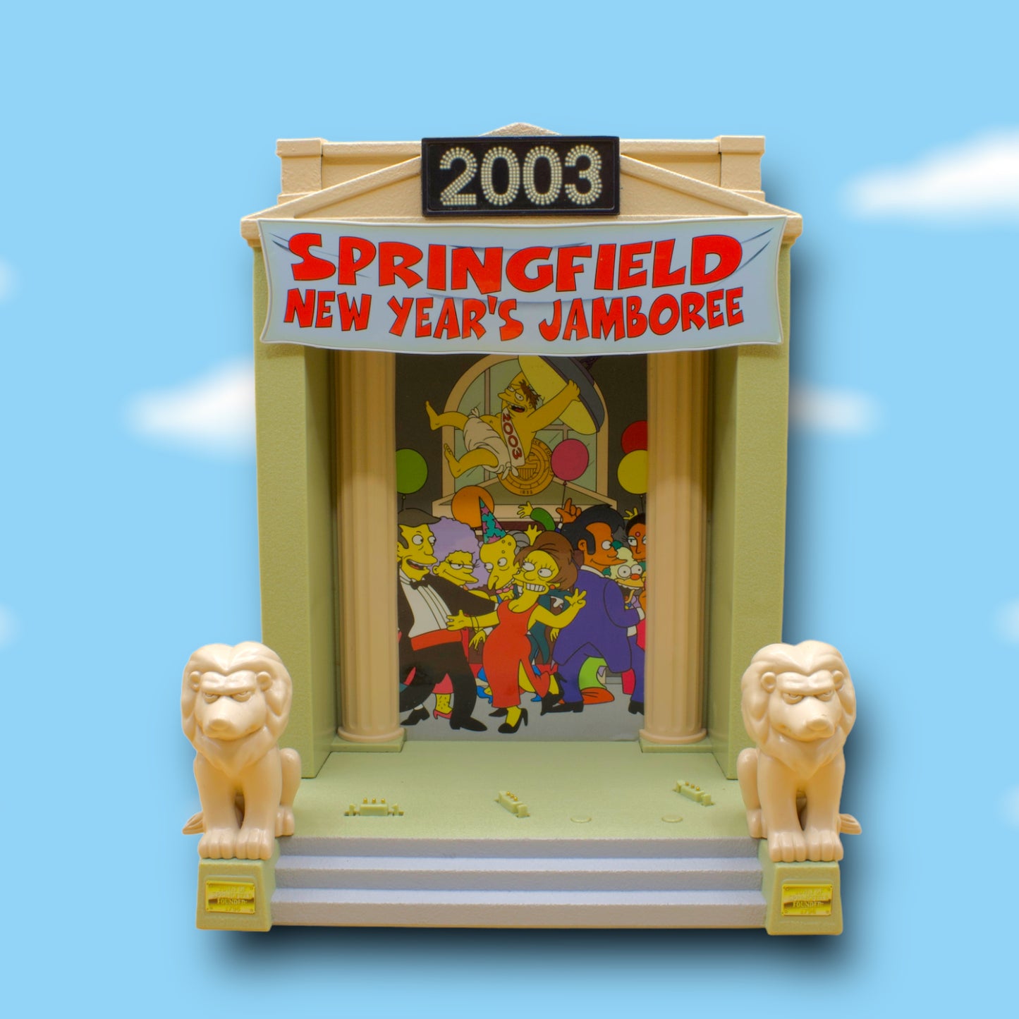 The World of Springfield Toys R Us Exclusive Playset - New Years Town Square (Playmates, 2002)