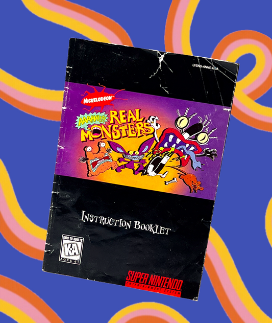 Aaahh!!! Real Monsters Original Manual (Super Nintendo Entertainment System, 1995)